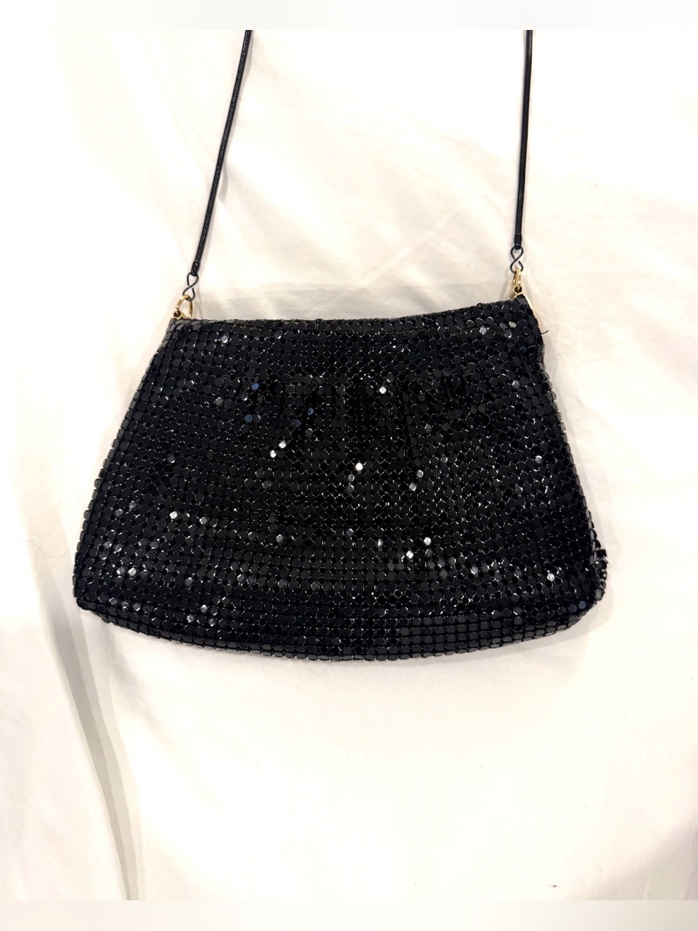 Black Sequin Crossbody Evening Bag